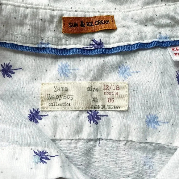 Zara Baby | Lightweight Button Down (12-18 mos) 🌴 - Picture 4 of 5